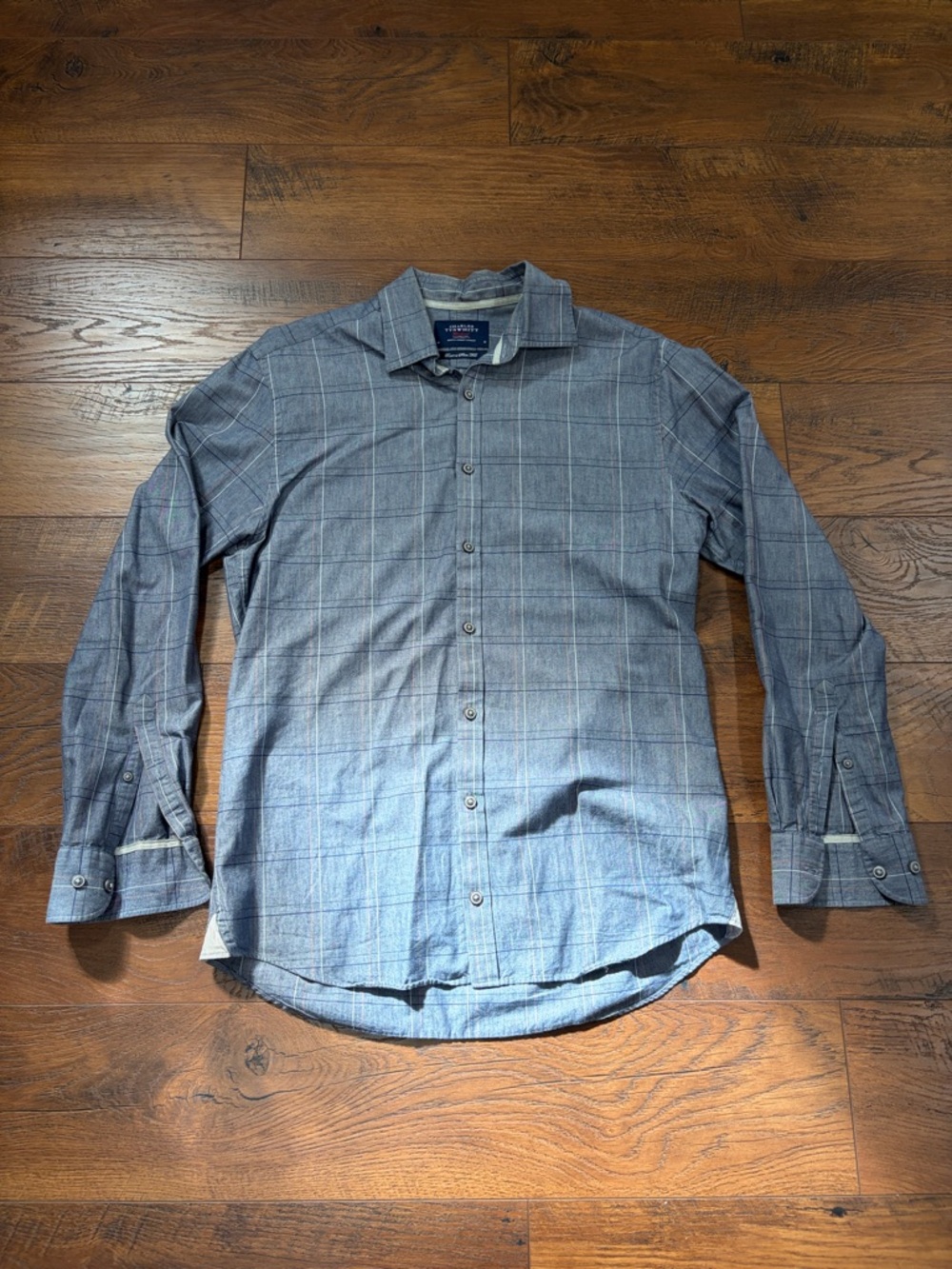 Charles Tyrwhitt Blue Windowpane Dress Shirt